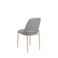 Conjunto de 2 Cadeiras Lucille - Dourado c/ Stone Carbono