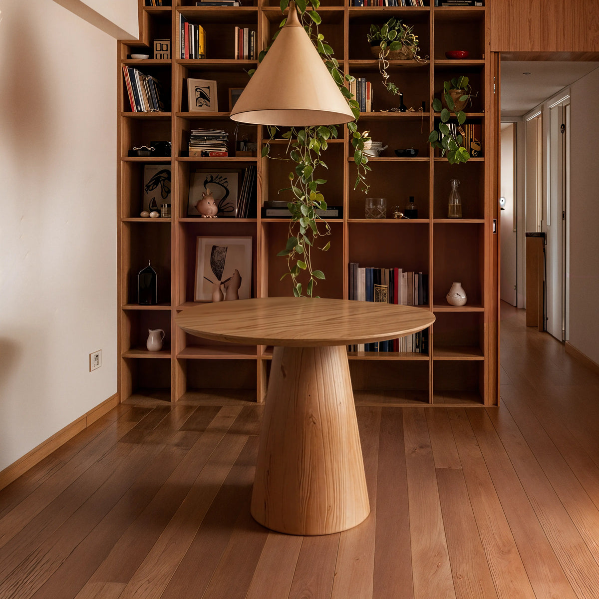 Mesa de Jantar Orgânica Tampo Laminado para 4 Lugares Tellina 90 cm - Mel