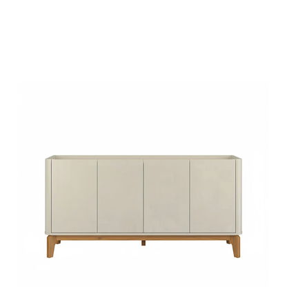 Buffet 4 Portas Arlo 160 cm - Off White c/ Natural