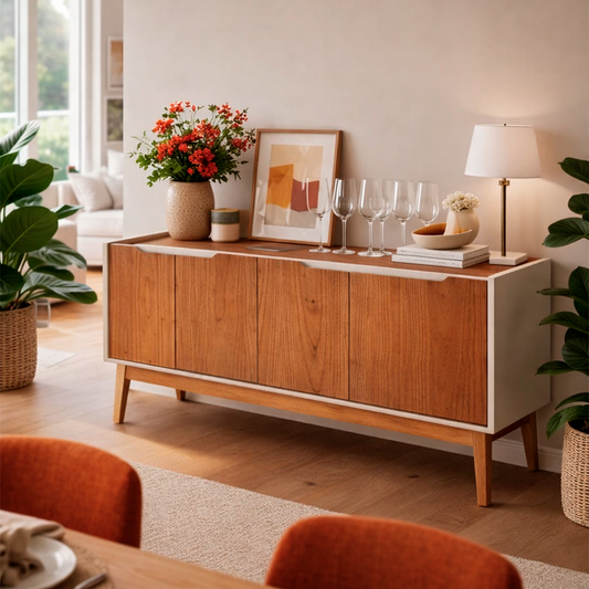 Buffet Elon 160 cm - Natural c/ Off White