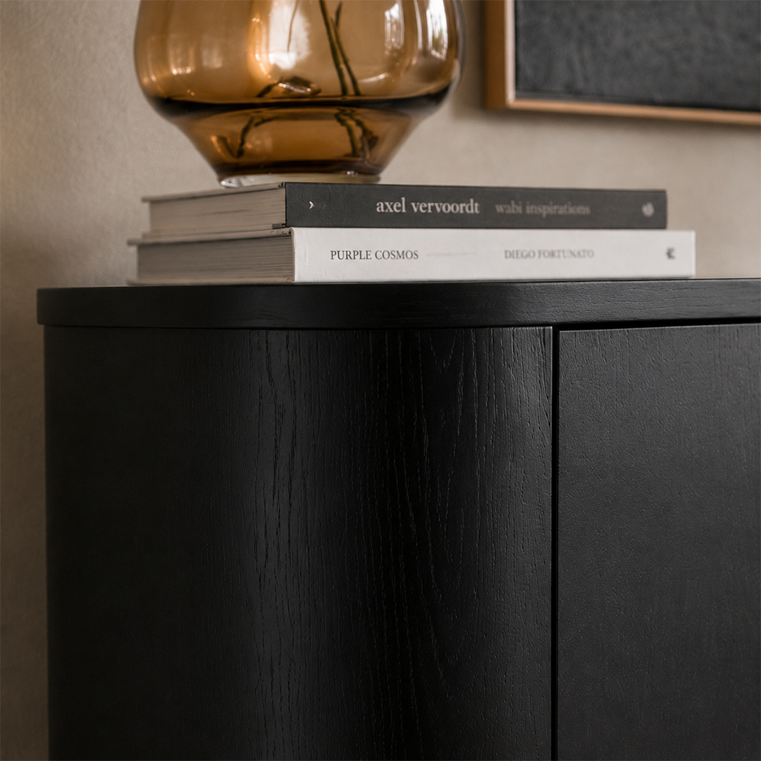 Buffet 4 Portas Gaya 180 cm - Preto Fosco