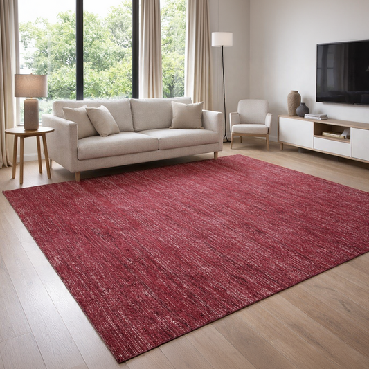 Tapete Artesanal Indiano para Sala e Quarto Shakti 300 x 400 cm - Sari Marsala