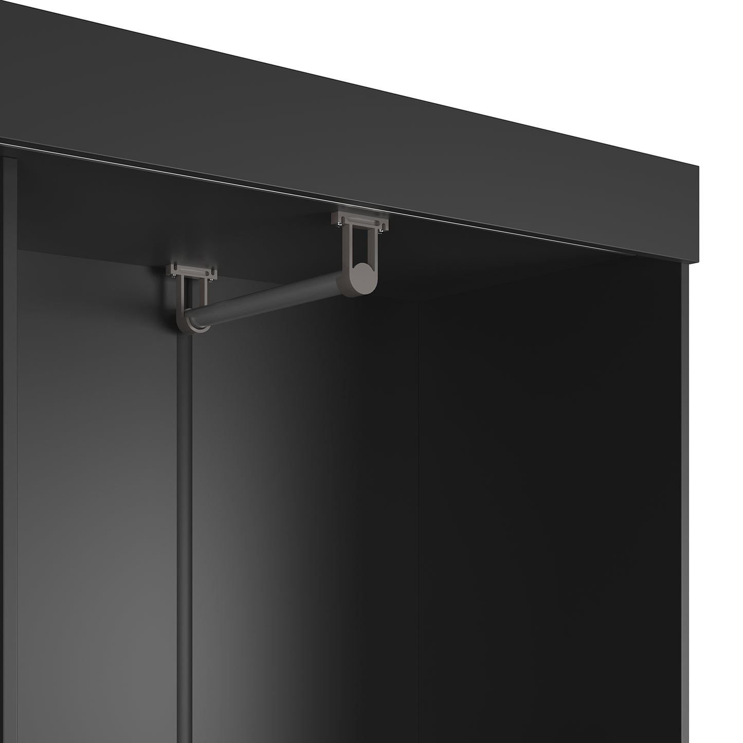 Guarda-Roupa Solteiro 2 Portas de Correr Harry 135 cm - Preto
