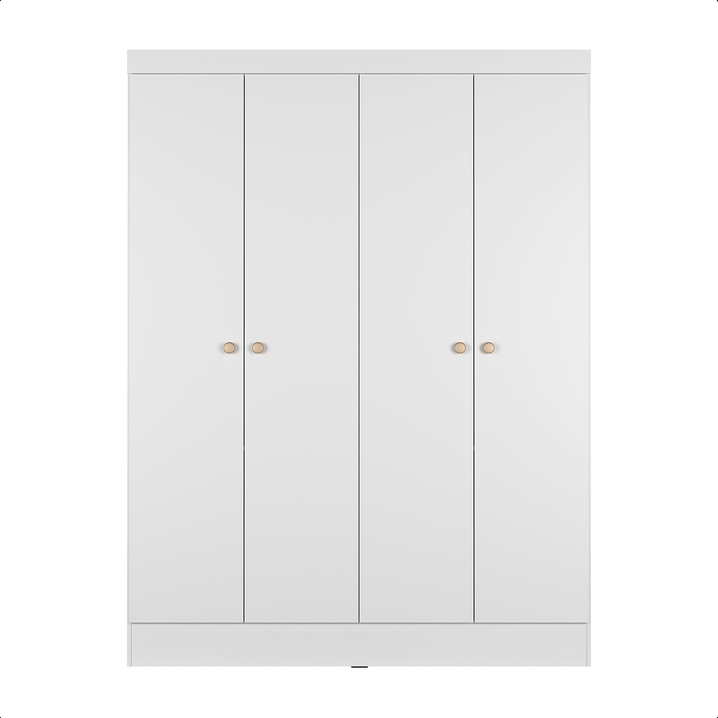 Guarda-Roupa Solteiro 4 Portas Jacob 135 cm - Branco