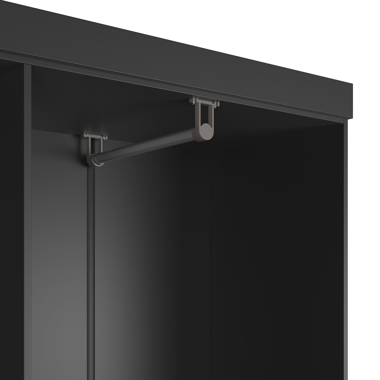 Guarda-Roupa Solteiro 4 Portas Jacob 135 cm - Preto
