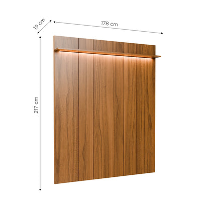 Painel para TV Até 85” com Prateleira e LED Neon Float 178 cm - Canella