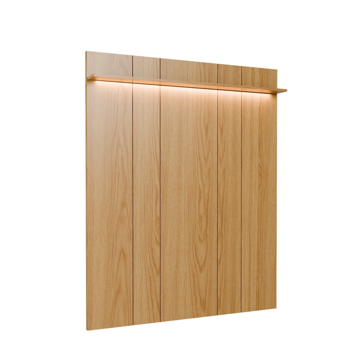 Painel para TV Até 85” com Prateleira e LED Neon Float 178 cm - Carvalho