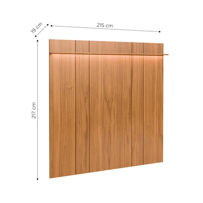 Painel para TV Até 85” com Prateleira e LED Neon Float 215 cm - Canella
