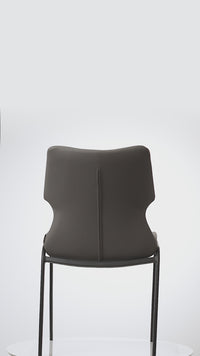 Kit com 2 Cadeiras Felix - PU Carbono c/ Preto