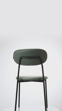 Kit com 2 Cadeiras Grisha - PU Verde Musgo c/ Preto