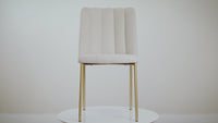 Conjunto de 2 Cadeiras Elis - Dourado c/ Veludo Fendi