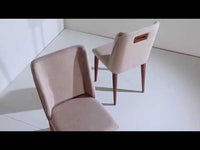 Cadeira Thyra Linho - Mescla Cinza - Cobre - Natural