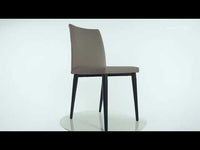 Cadeira Iron - Imbuia c/  Linho Mescla Cru